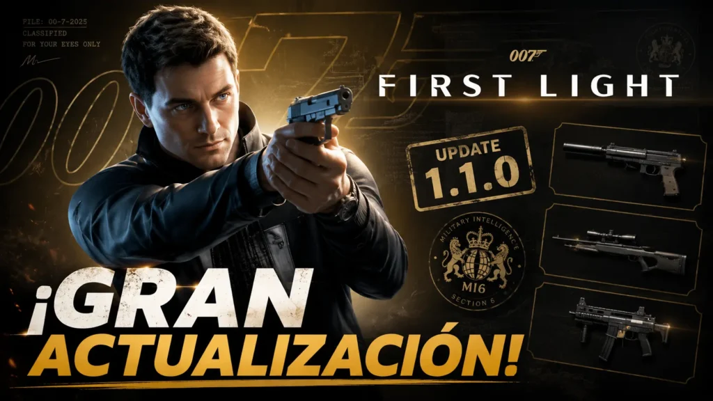 La actualización 1.1.0 de 007: First Light añade nuevas misiones, armas y más de 200 correcciones.