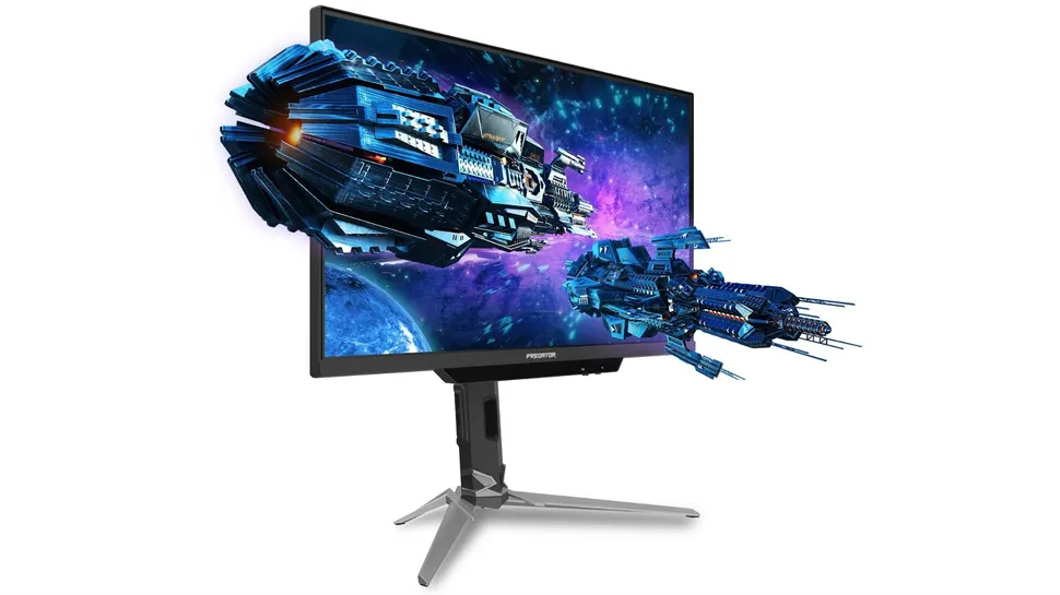 Detalle del monitor Acer Predator XB273K 3D con tecnología SpatialLabs y panel 4K de 180 Hz.