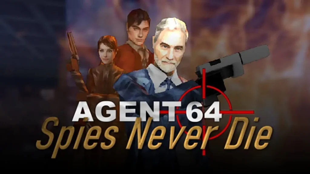 Captura de Agent 64: Spies Never Die con un escenario inspirado en los clásicos shooters de Nintendo 64.