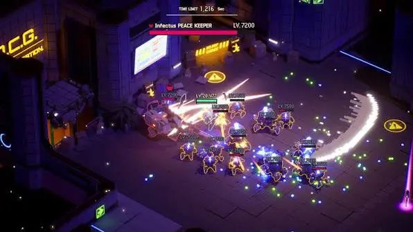 Escenario futurista del roguelike Ascend to ZERO.