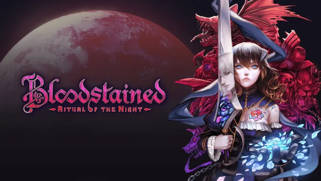 Miriam combatiendo a un demonio en Bloodstained: Ritual of the Night.
