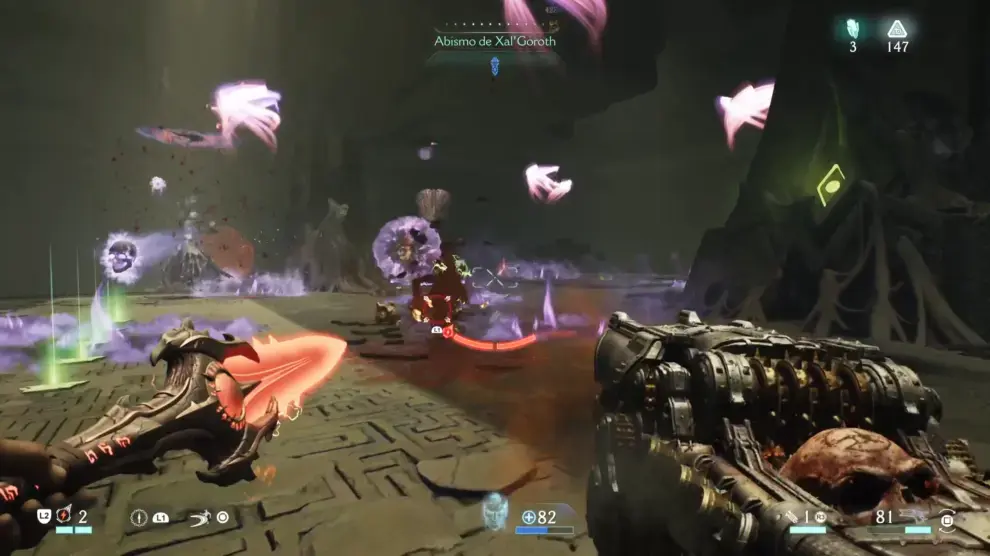 Doom Slayer utilizando la Chain Spear en DOOM: The Dark Ages Revelations