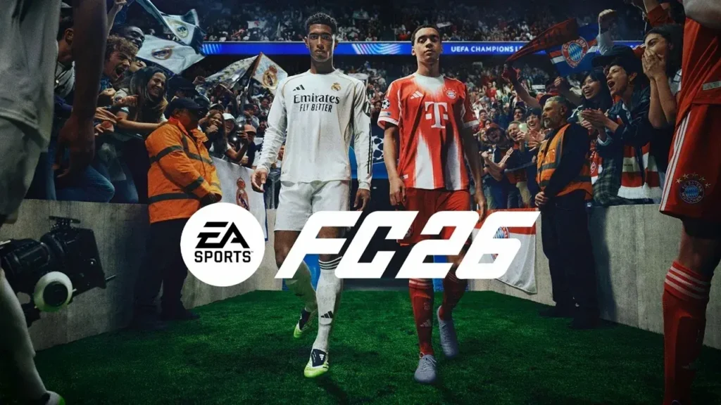 Futbolistas disputando un partido online en EA Sports FC 26.