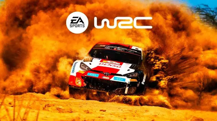 Coche de rally atravesando un tramo de tierra en EA Sports WRC.