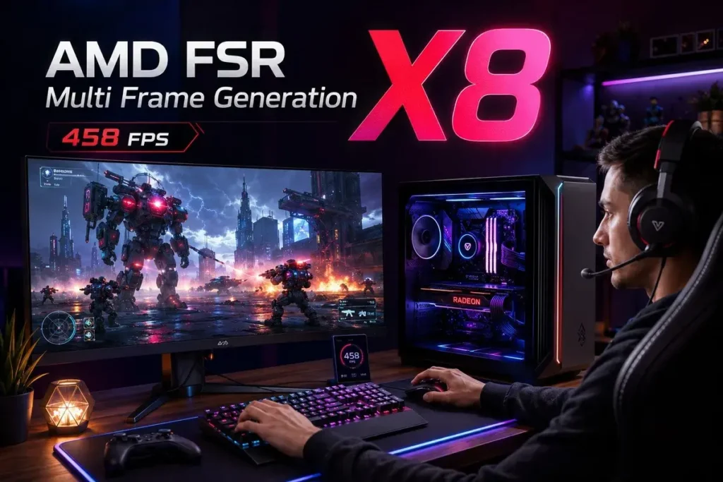 Tarjeta gráfica Radeon preparada para futuras tecnologías de generación múltiple de fotogramas.