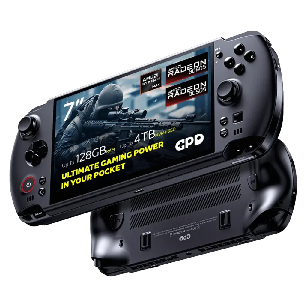 GPD Win 5 mostrando su teclado integrado y pantalla táctil.