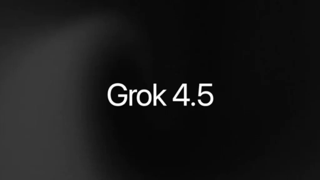 Interfaz de Grok 4.5 mostrando funciones orientadas a programación y razonamiento avanzado.