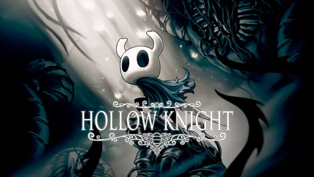 El Caballero explorando las profundidades de Hallownest en Hollow Knight.
