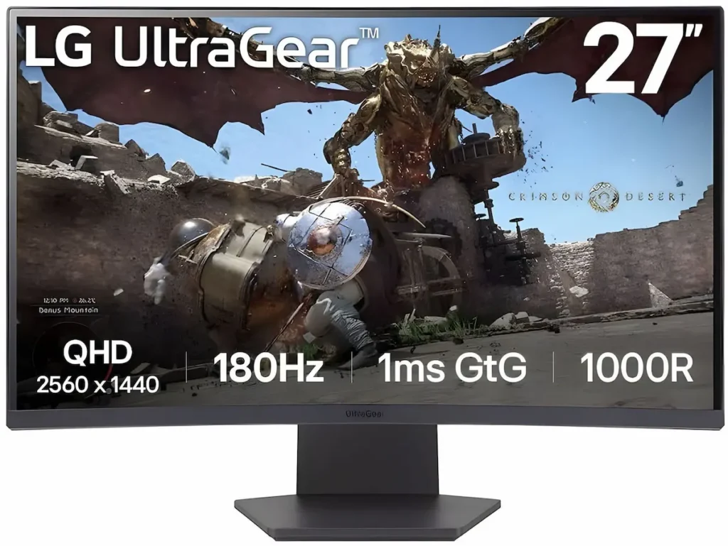 LG UltraGear 27GS60QC-B monitor gaming VA 1440p