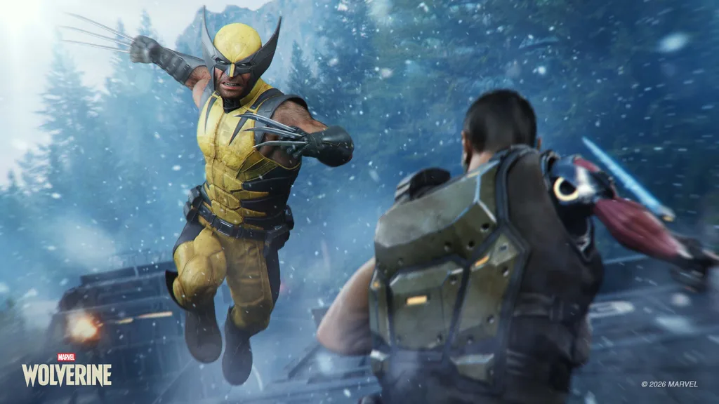 Wolverine con las garras de adamantium desplegadas durante una escena del nuevo tráiler de Marvel's Wolverine.