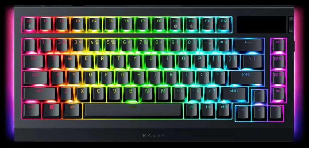 Razer BlackWidow V4 Pro 75% Wireless con RGB activo