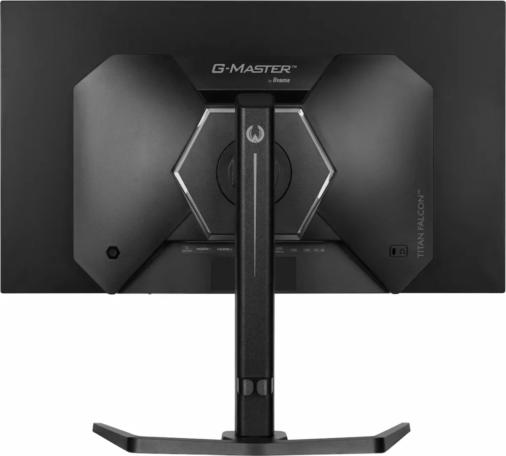 TRASERA del monitor iiyama G-Master GCB2701QSC-B1 con soporte ajustable y panel OLED.