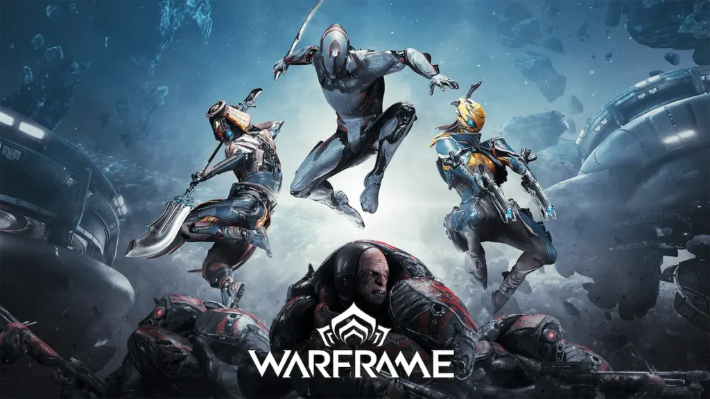 Warframe combate cooperativo sci-fi