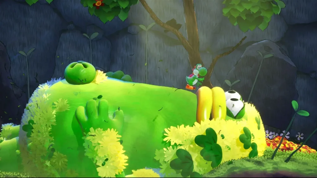 Página de la Nintendo eShop mostrando la demo gratuita de Yoshi and the Mysterious Book para Switch 2.