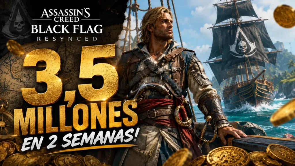 Assassin's Creed Black Flag Resynced supera los 3,5 millones de copias vendidas en dos semanas.