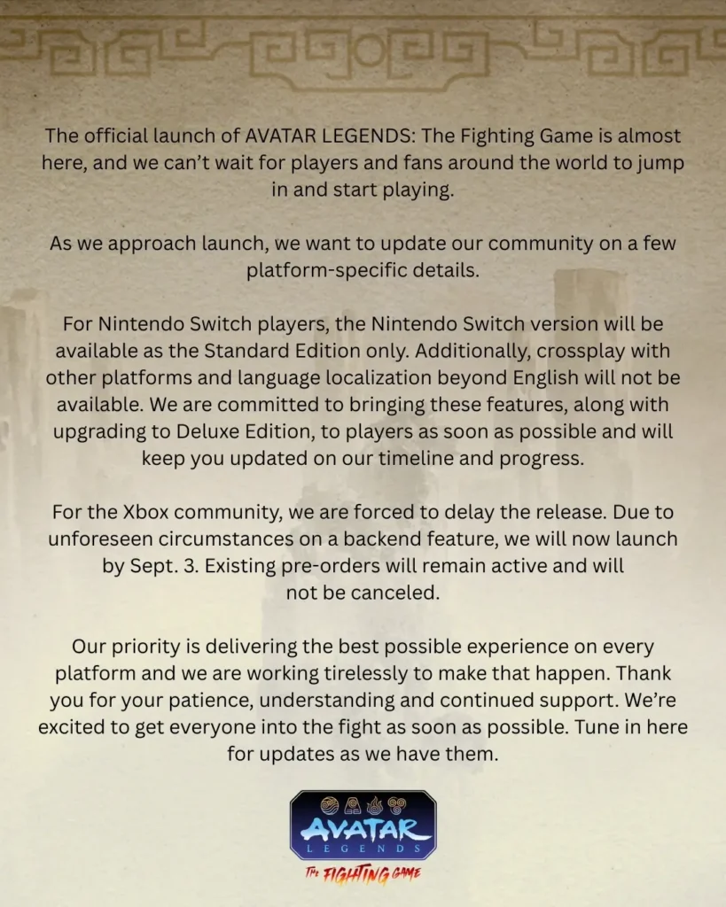 La versión de Xbox llegará el 3 de septiembre tras un retraso de última hora.