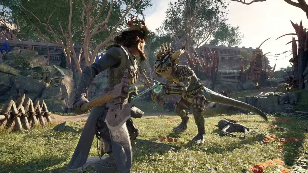 Captura de Avowed mostrando al protagonista explorando el mundo de Eora.