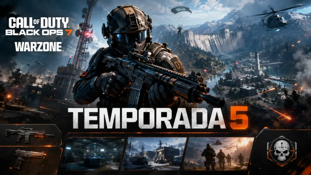 Operador de Call of Duty Black Ops 7 anunciando el contenido de la Temporada 5.