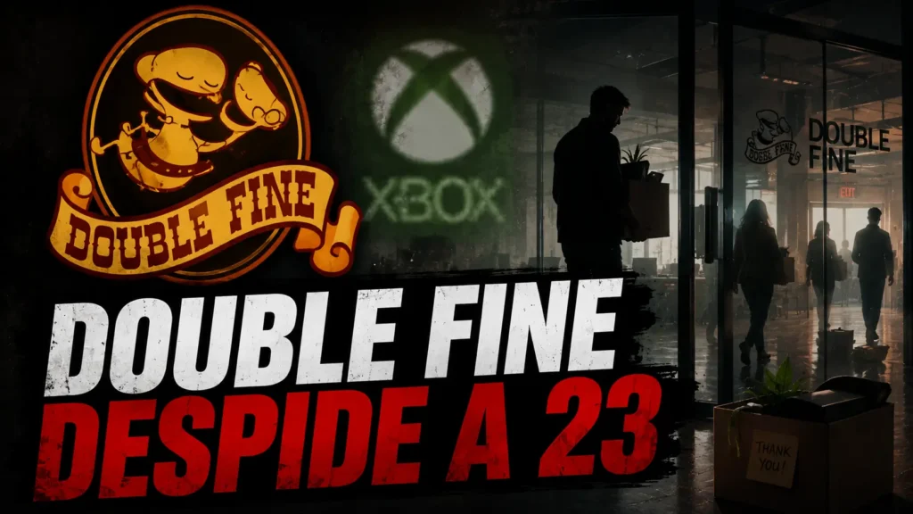 Double Fine confirma el despido de 23 empleados tras abandonar Xbox.