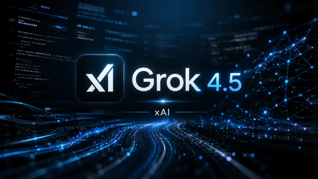 Grok 4.5, el nuevo modelo de inteligencia artificial presentado por xAI de Elon Musk.