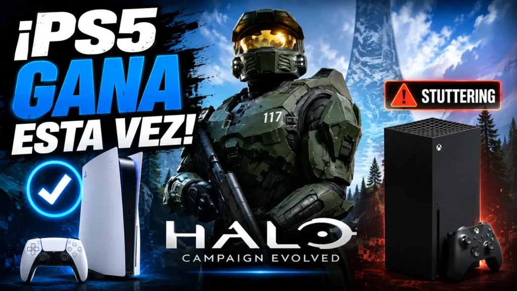 Halo Campaign Evolved ofrece un rendimiento ligeramente superior en PS5 que en Xbox Series X.