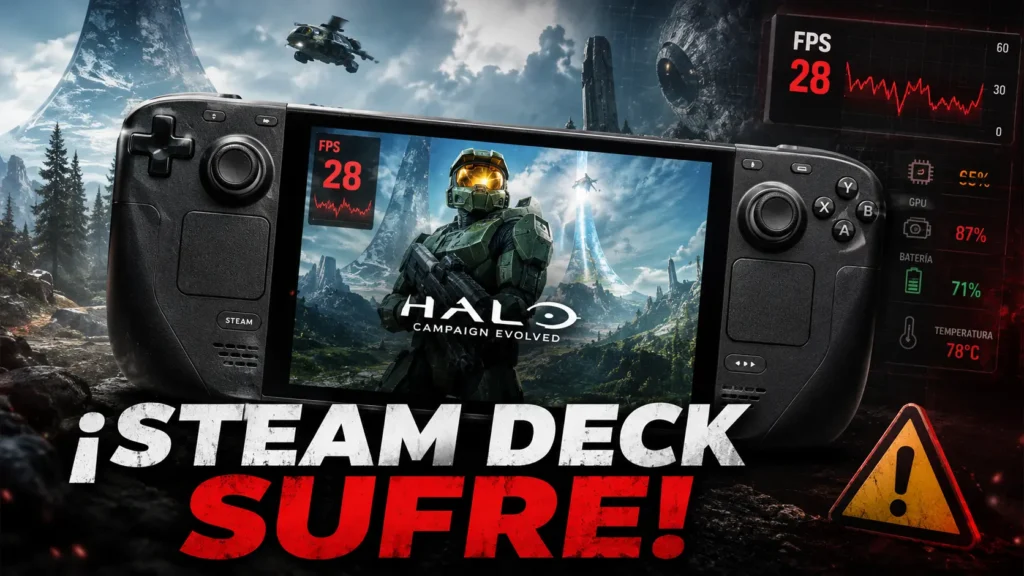 Halo: Campaign Evolved presenta problemas de rendimiento en Steam Deck.