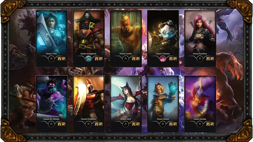 Campeones originales de League of Legends en el nuevo modo Classic anunciado por Riot Games.