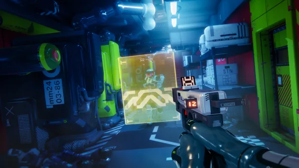 Escena de combate contra enemigos controlados por la IA en Vault Breaker.