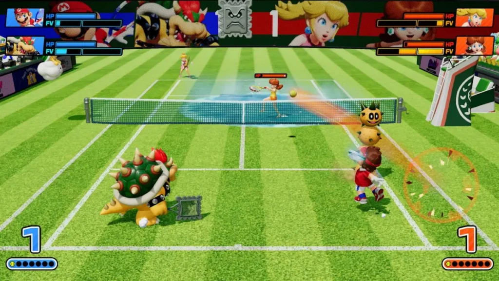 Cancha inspirada en Super Mario Galaxy añadida a Mario Tennis Fever con la actualización 1.1.0.