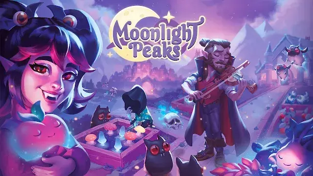 La dirección artística de Moonlight Peaks destaca por su estética acogedora y sobrenatural.