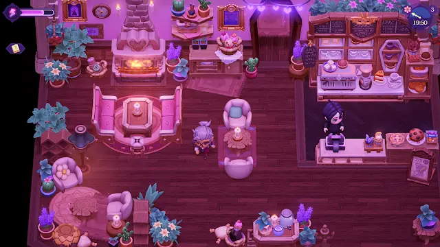 Interior de la casa del protagonista en Moonlight Peaks.