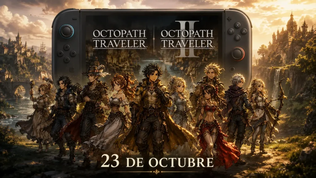 Octopath Traveler y Octopath Traveler II llegarán a Nintendo Switch 2 con mejoras el 23 de octubre.