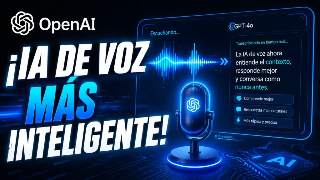 OpenAI presenta nuevos modelos de IA capaces de transcribir conversaciones en tiempo real.