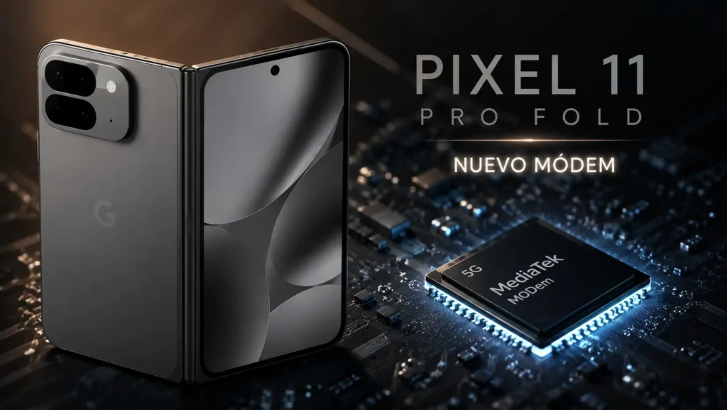 Google Pixel 11 Pro Fold podría incorporar un módem MediaTek según una nueva filtración.