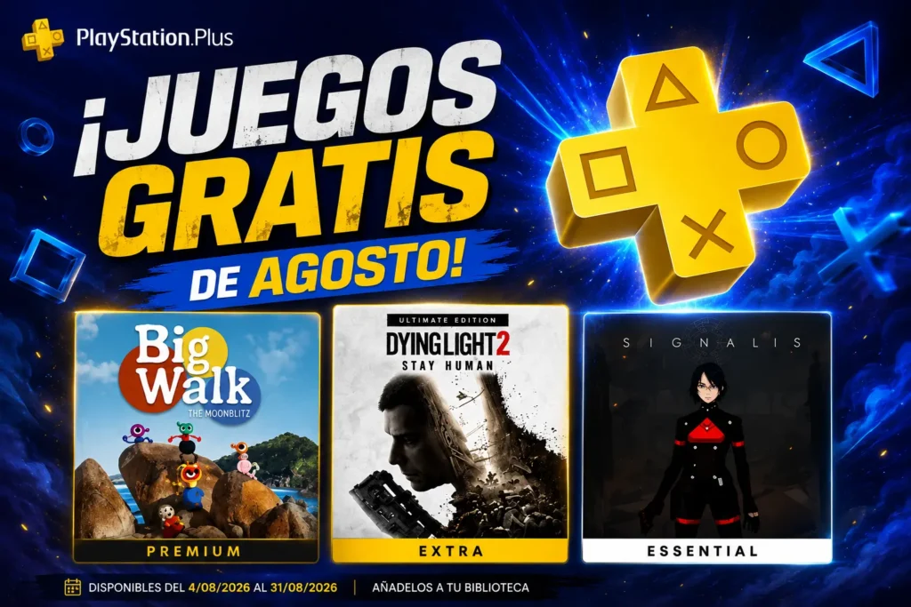Sony anuncia los juegos de PlayStation Plus para agosto de 2026.