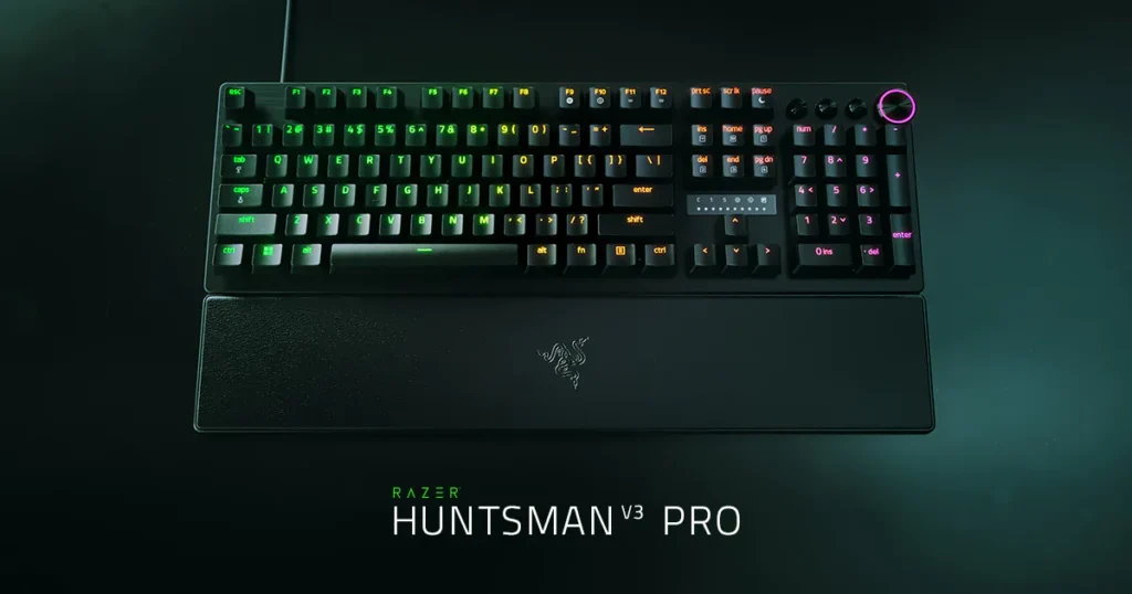 Razer Huntsman V3 Pro sobre alfombrilla gaming