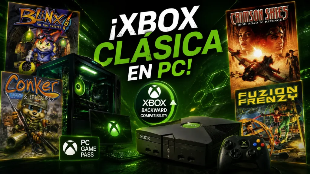 Microsoft lleva los juegos de la Xbox original a PC mediante la retrocompatibilidad.