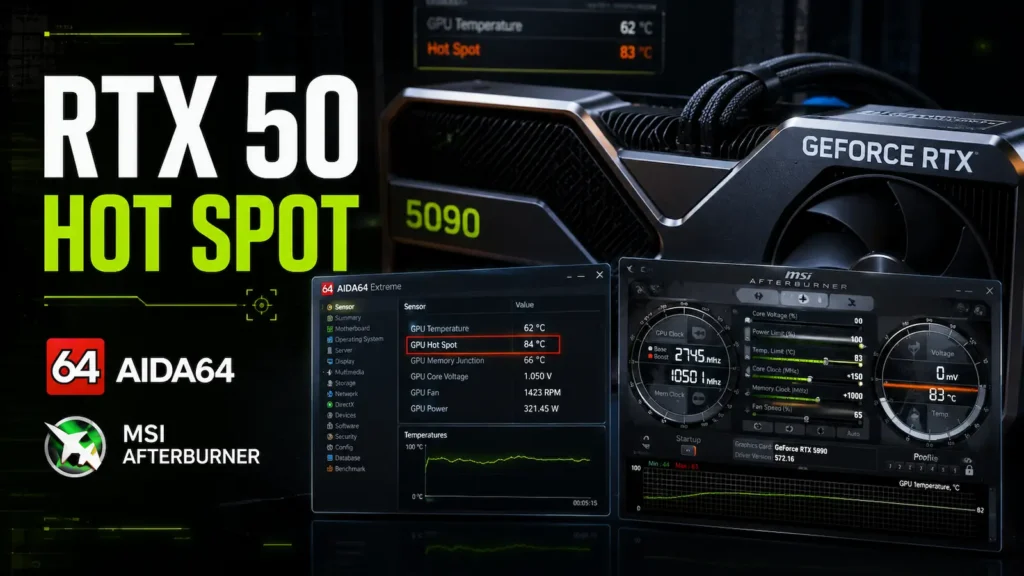 AIDA64 añade soporte para la temperatura Hot Spot en las tarjetas gráficas NVIDIA RTX 50.