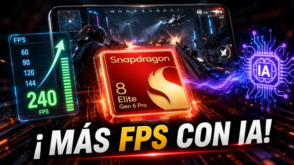 Una filtración apunta a que el Snapdragon 8 Elite Gen 6 Pro incorporará generación de fotogramas mediante inteligencia artificial.