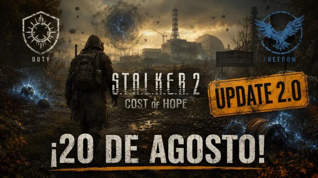 STALKER 2 lanzará la expansión Cost of Hope y la actualización gratuita 2.0 el 20 de agosto.