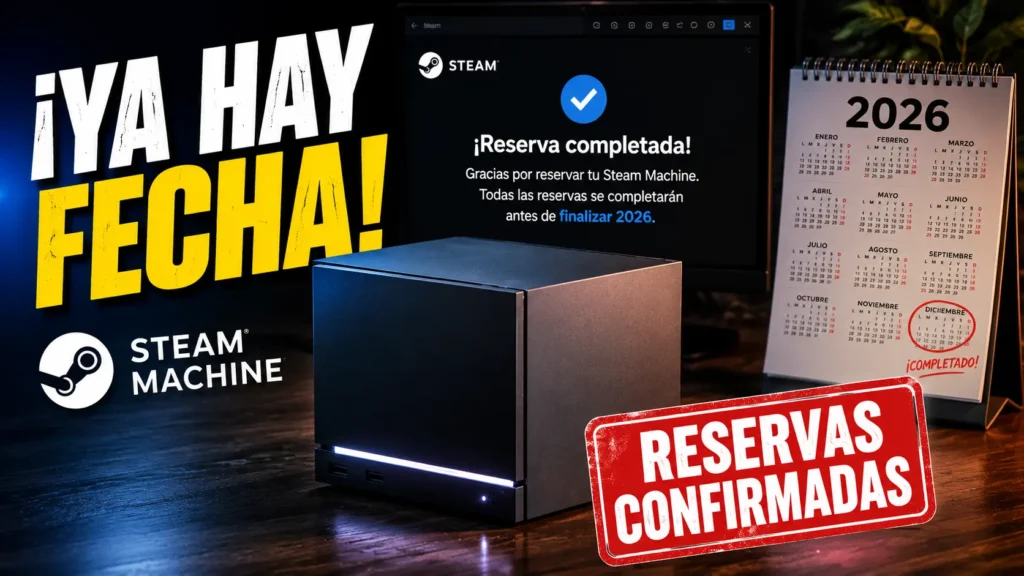 Valve confirma que todas las reservas de Steam Machine se completarán antes de finalizar 2026.