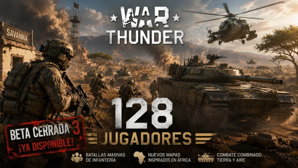 War Thunder prueba combates de infantería para 128 jugadores en la tercera fase de su beta cerrada.