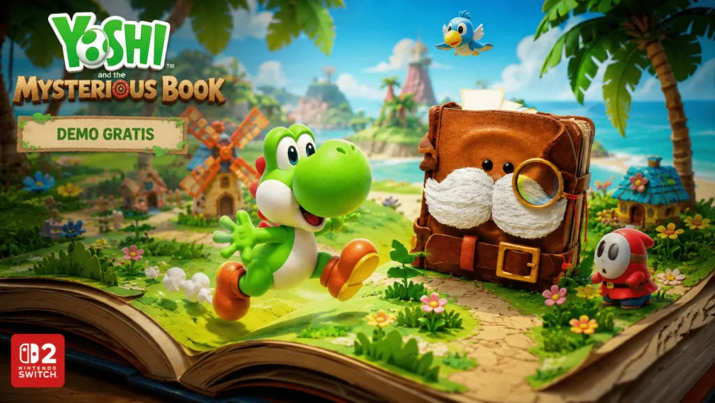 Yoshi and the Mysterious Book recibe una demo gratuita en Nintendo Switch 2 junto al parche 1.0.2.