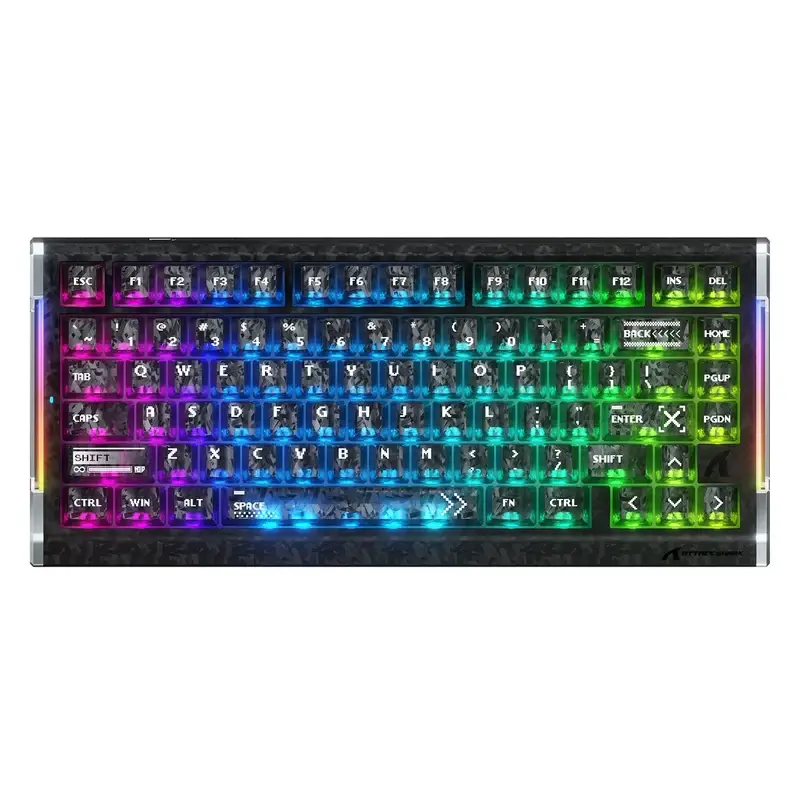 Vista superior del teclado magnético ATTACK SHARK R86 HE