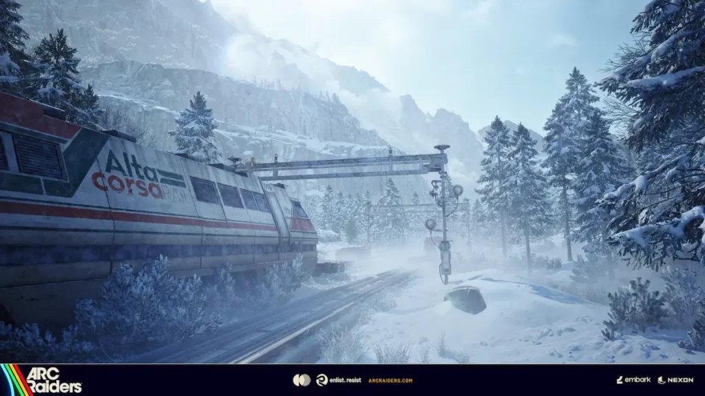 Nuevo mapa de Frozen Trail para ARC Raiders con montañas y zonas congeladas