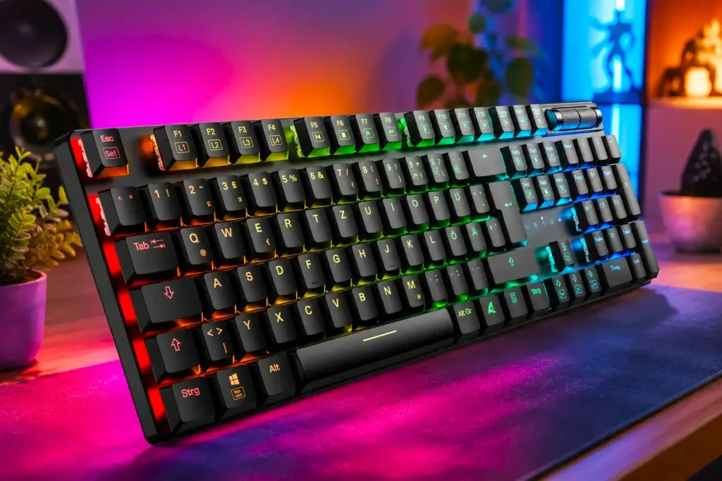Sharkoon PureWriter W100, teclado mecánico inalámbrico de perfil bajo