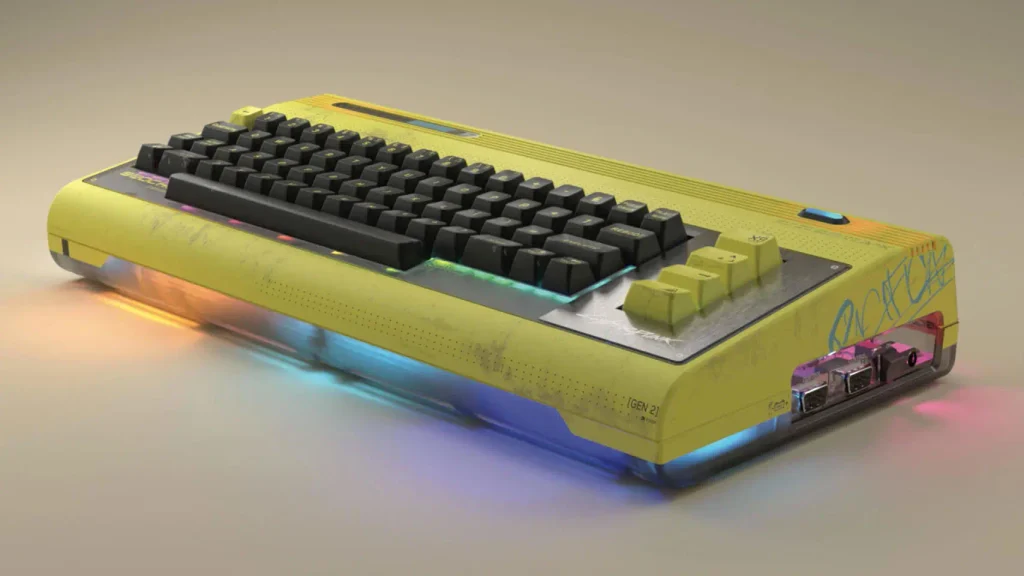 Edición especial Commodore 77 con diseño de Night City