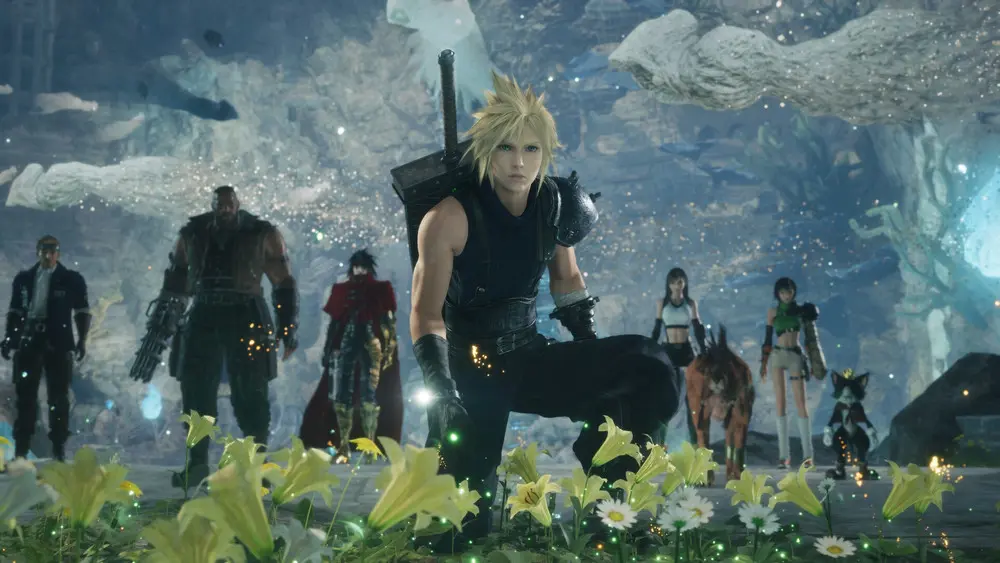 Cloud y sus compañeros luchan contra una de las Armas