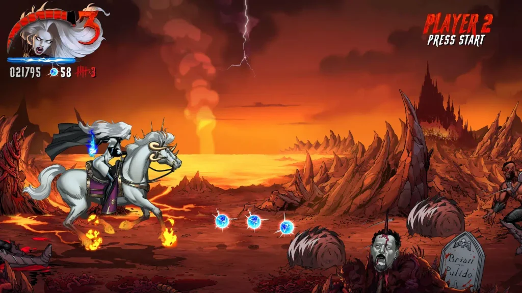 Combate de Lady Death: Demonicron durante uno de sus niveles.