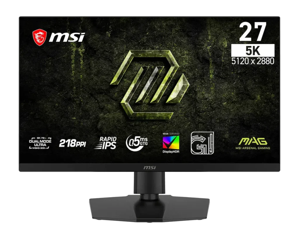 El nuevo monitor gaming de MSI alterna entre 5K a 75 Hz y WQHD a 300 Hz